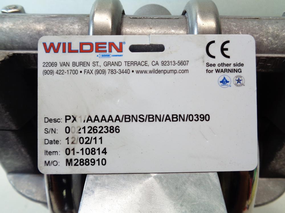 Wilden Pro-Flo X Air Operated Double Diaphragm Pump PX1/AAAAA/BNS/BN/ABN/0390